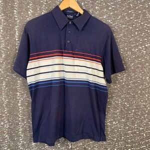 Vintage Par Four Striped Polo Short Sleeve Shirt‎ Men's Large